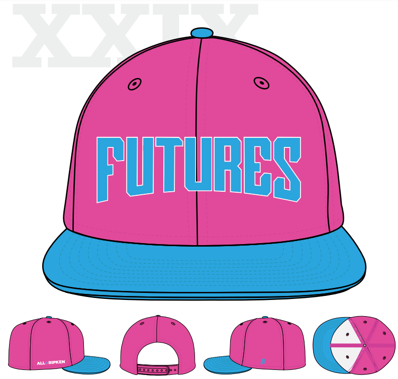 2025 All-Ripken Games Futures Pink Wordmark Snapback – Ripken Baseball